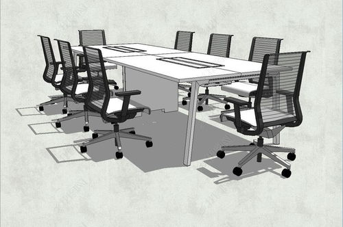 高效辦公空間的構建 精品會議室長桌椅SU模型素材與專業攝像制作服務